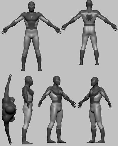 Character spider-man 3D model