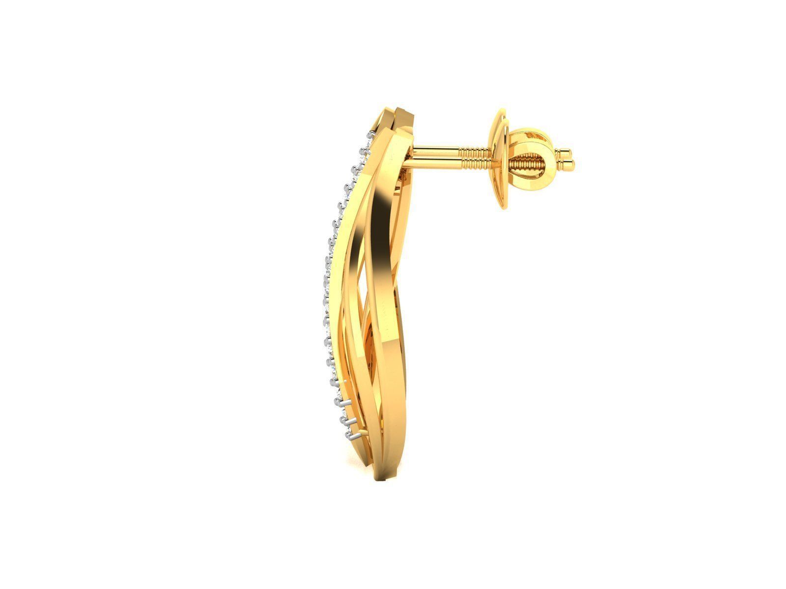 Women earrings 3dm render detail 3D print model_5