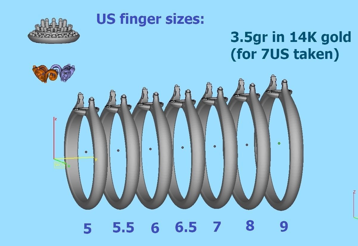 Bespoke Halo Engagement ring Own design 3dmodel 3D print model_11