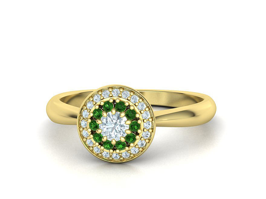 Bespoke Halo Engagement ring Own design 3dmodel 3D print model_4