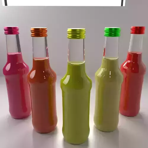 Glass Bottle 18 Assorted Colors with Liquid 2