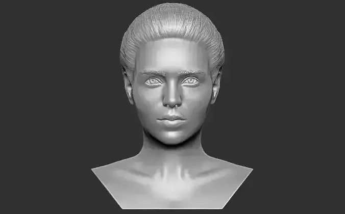 Beautiful woman bust 3D printing ready TYPE 3 3D print model