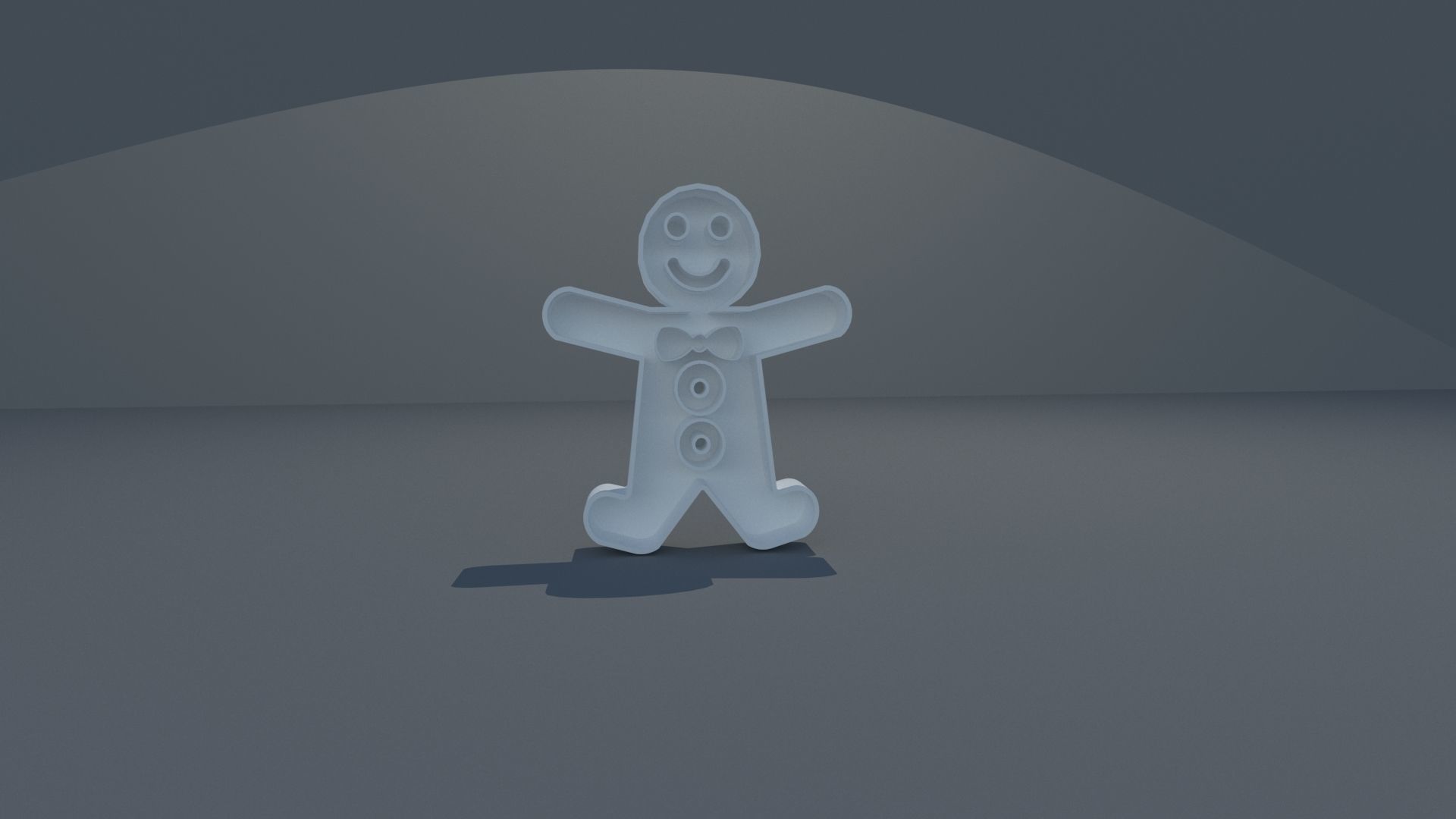 Cookie man 3D print model_5