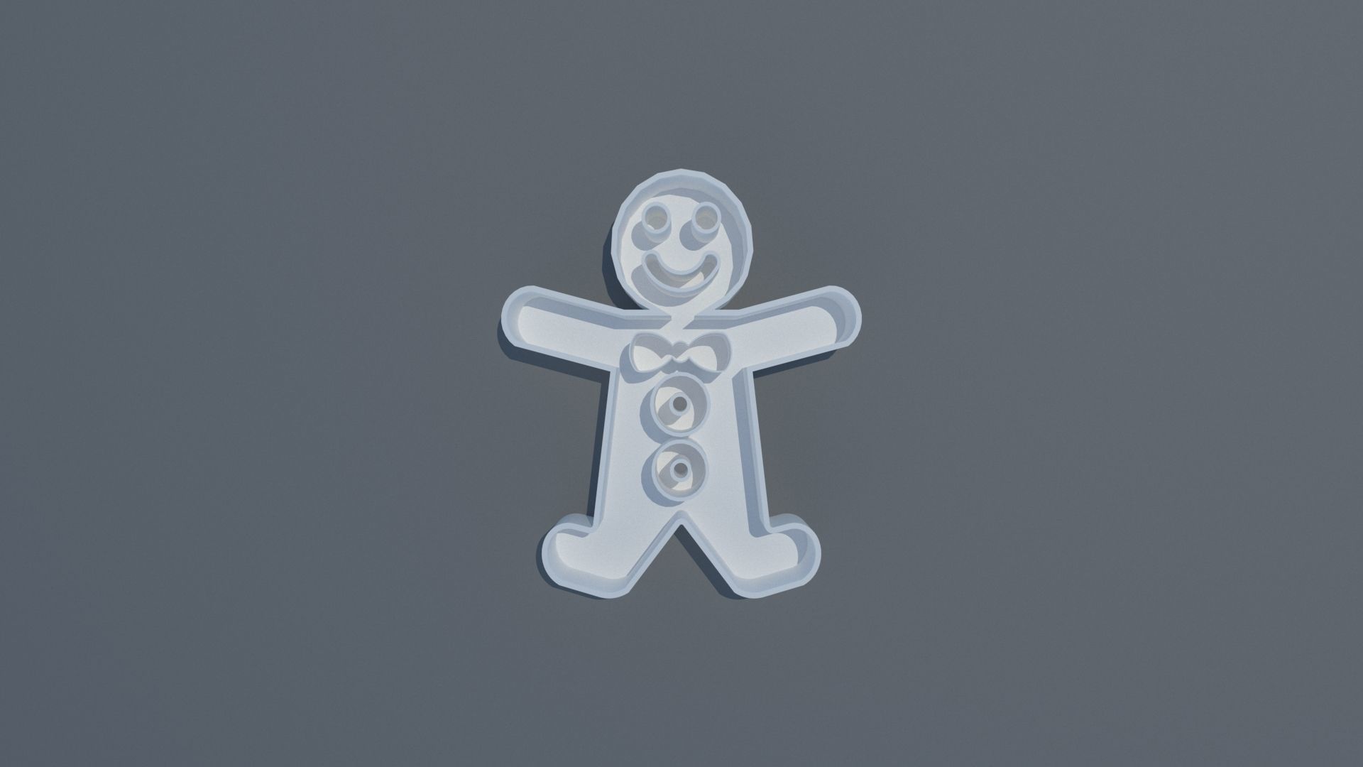 Cookie man 3D print model_3