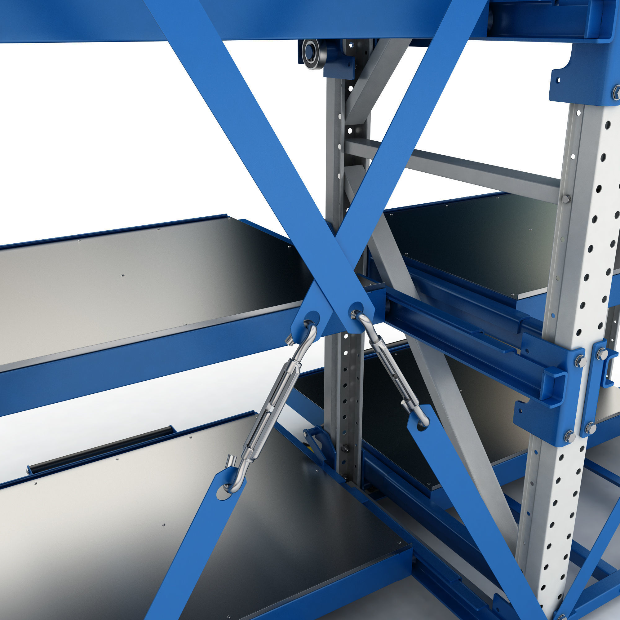 Rack with hand-chain hoist 3D model_17