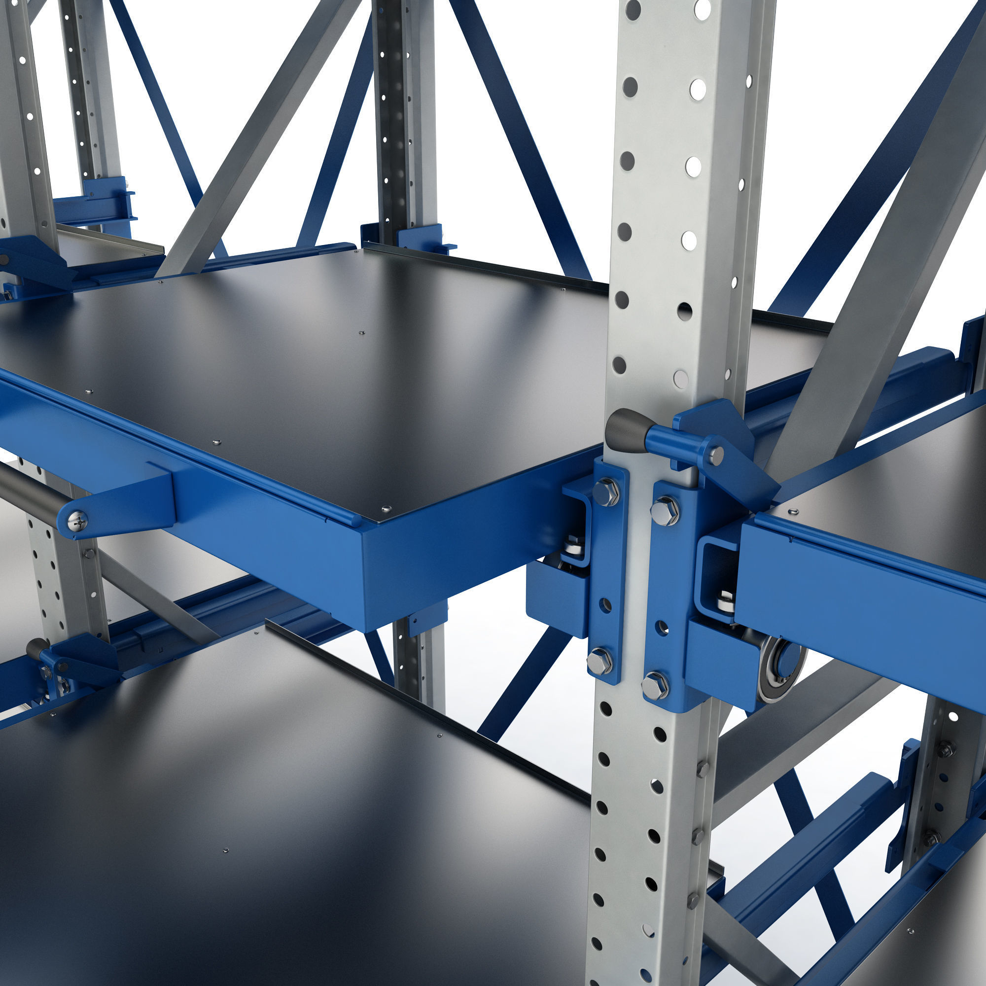 Rack with hand-chain hoist 3D model_13