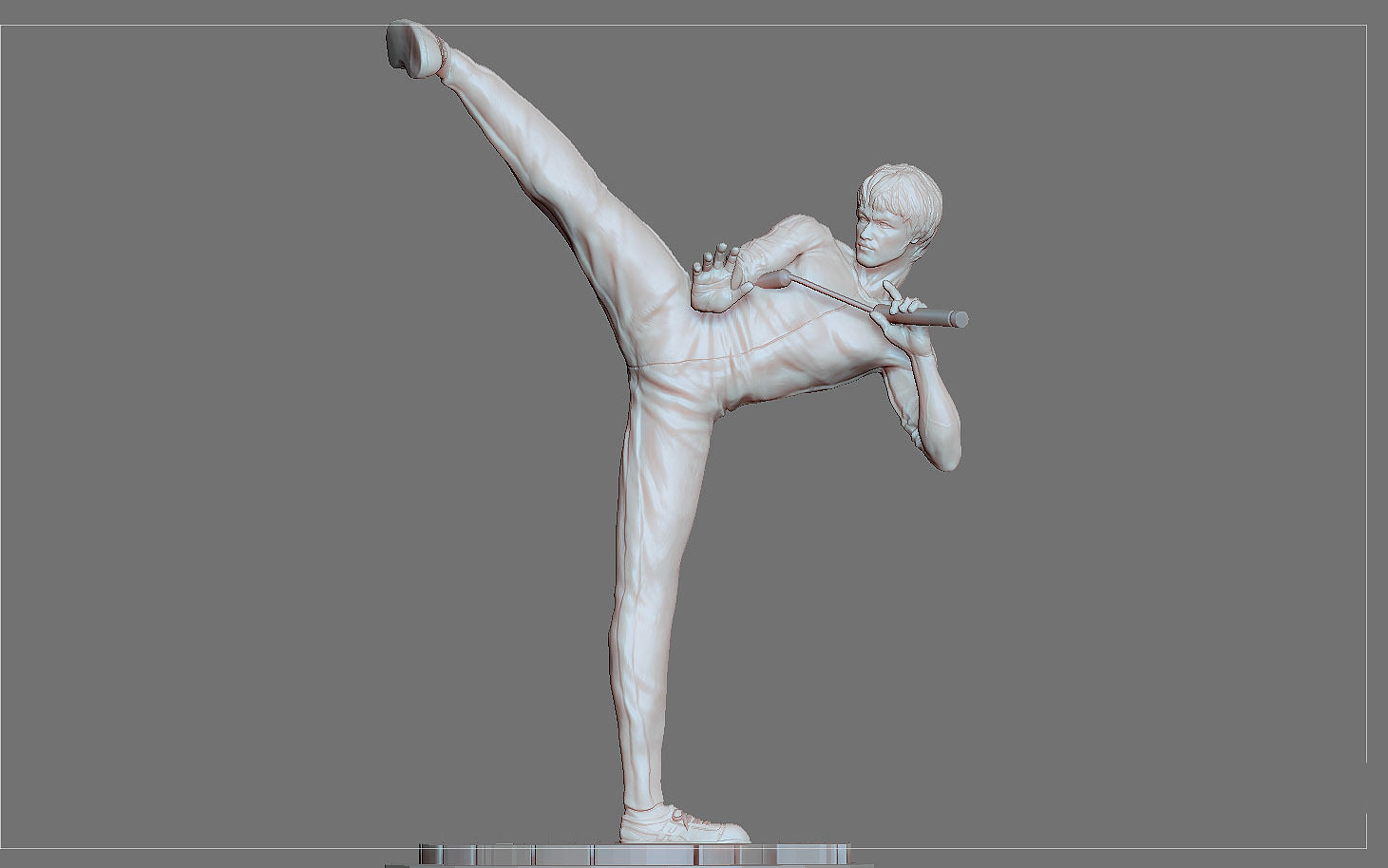 BRUCE LEE STATUE 2 ACTION MOVIE STAR KUNGFU MASTER MARTIAL ARTS 3D print model_8