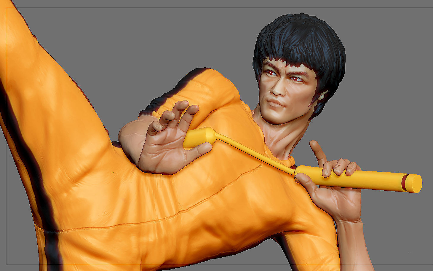 BRUCE LEE STATUE 2 ACTION MOVIE STAR KUNGFU MASTER MARTIAL ARTS 3D print model_7