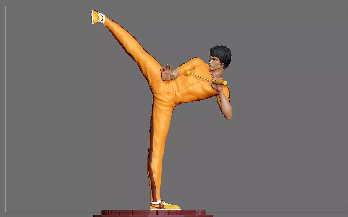 BRUCE LEE STATUE 2 ACTION MOVIE STAR KUNGFU MASTER MARTIAL ARTS 3D print model_0