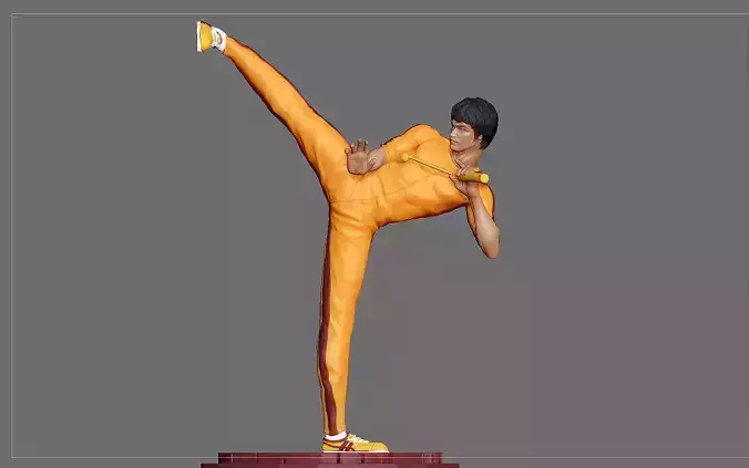 BRUCE LEE STATUE 2 ACTION MOVIE STAR KUNGFU MASTER MARTIAL ARTS 3D print model