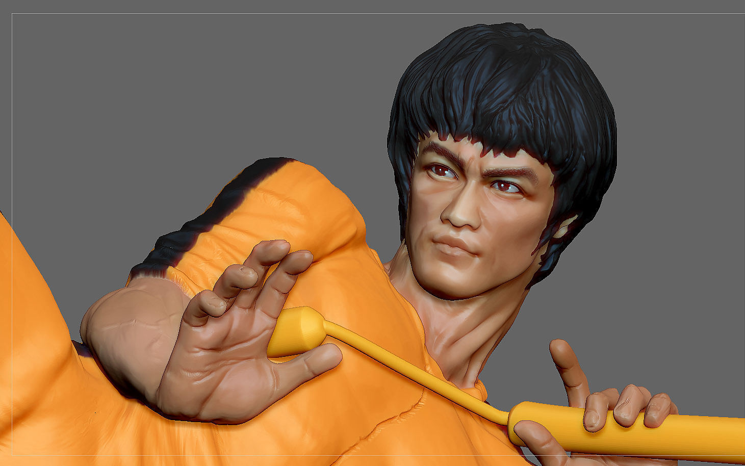 BRUCE LEE STATUE 2 ACTION MOVIE STAR KUNGFU MASTER MARTIAL ARTS 3D print model_2