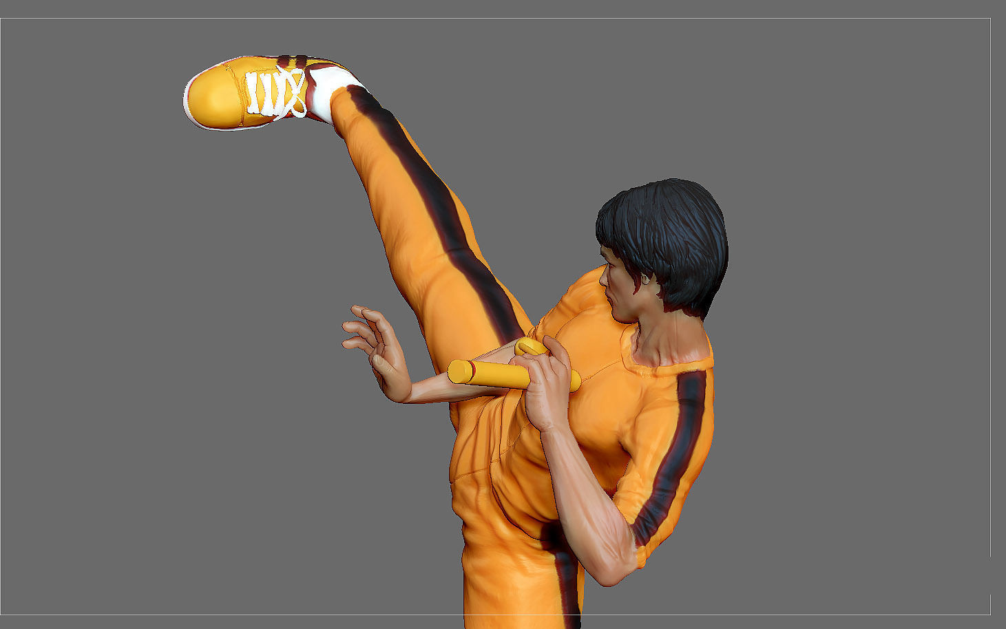 BRUCE LEE STATUE 2 ACTION MOVIE STAR KUNGFU MASTER MARTIAL ARTS 3D print model_5