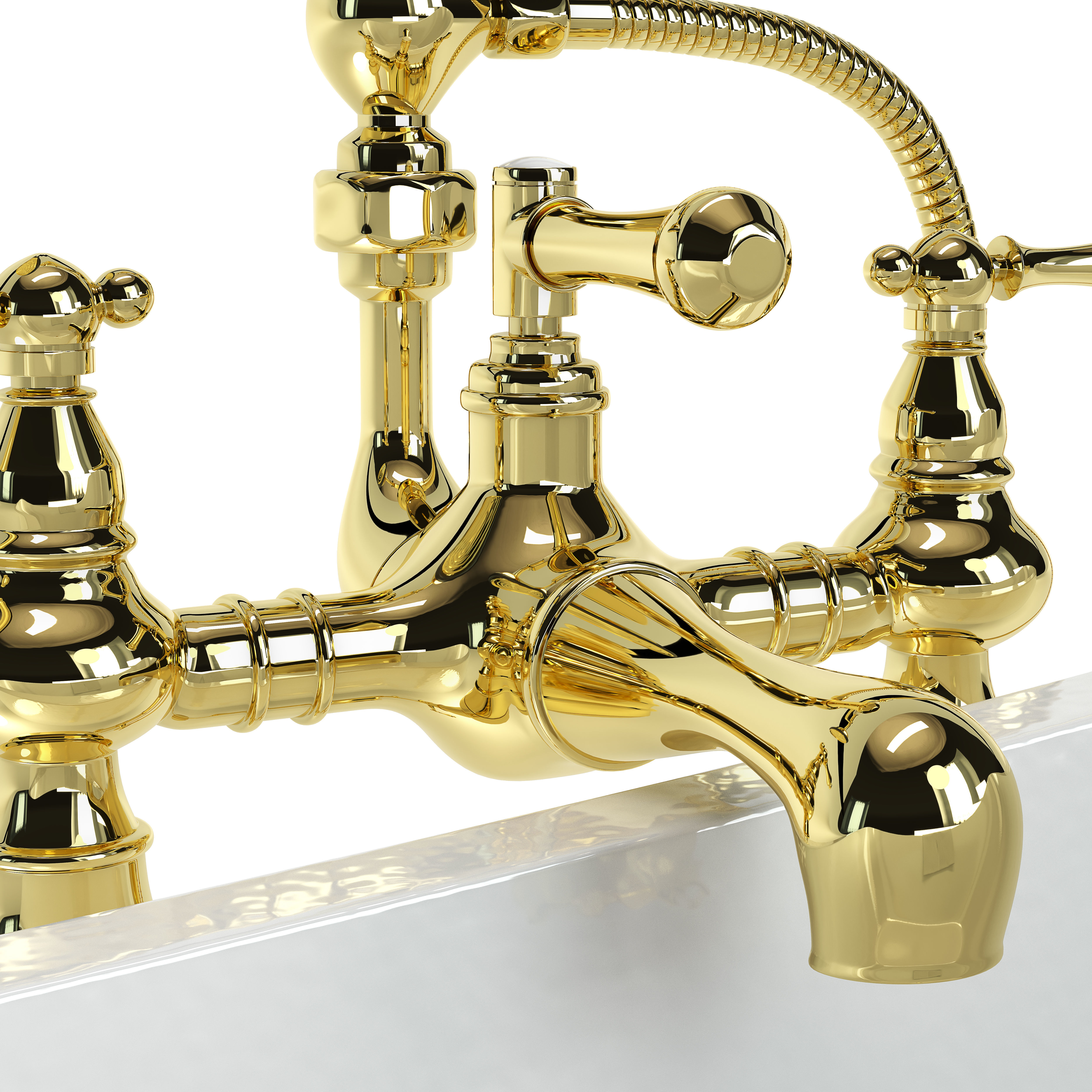 Bathtube with Shower 02 3D model_6