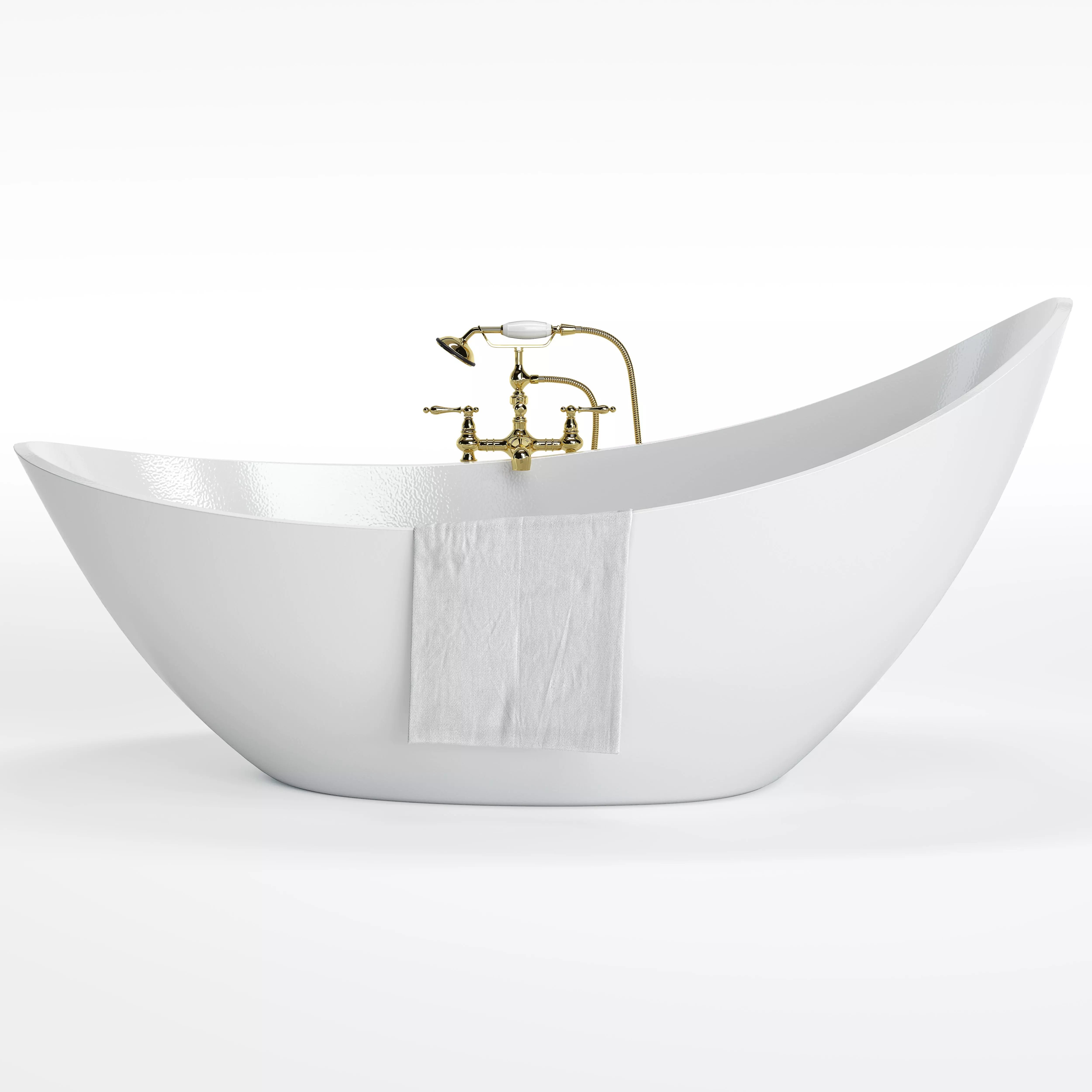Bathtube with Shower 02 3D model_0