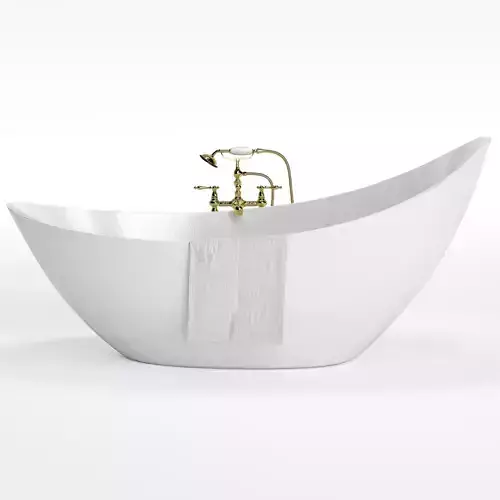 Bathtube with Shower 02 3D model