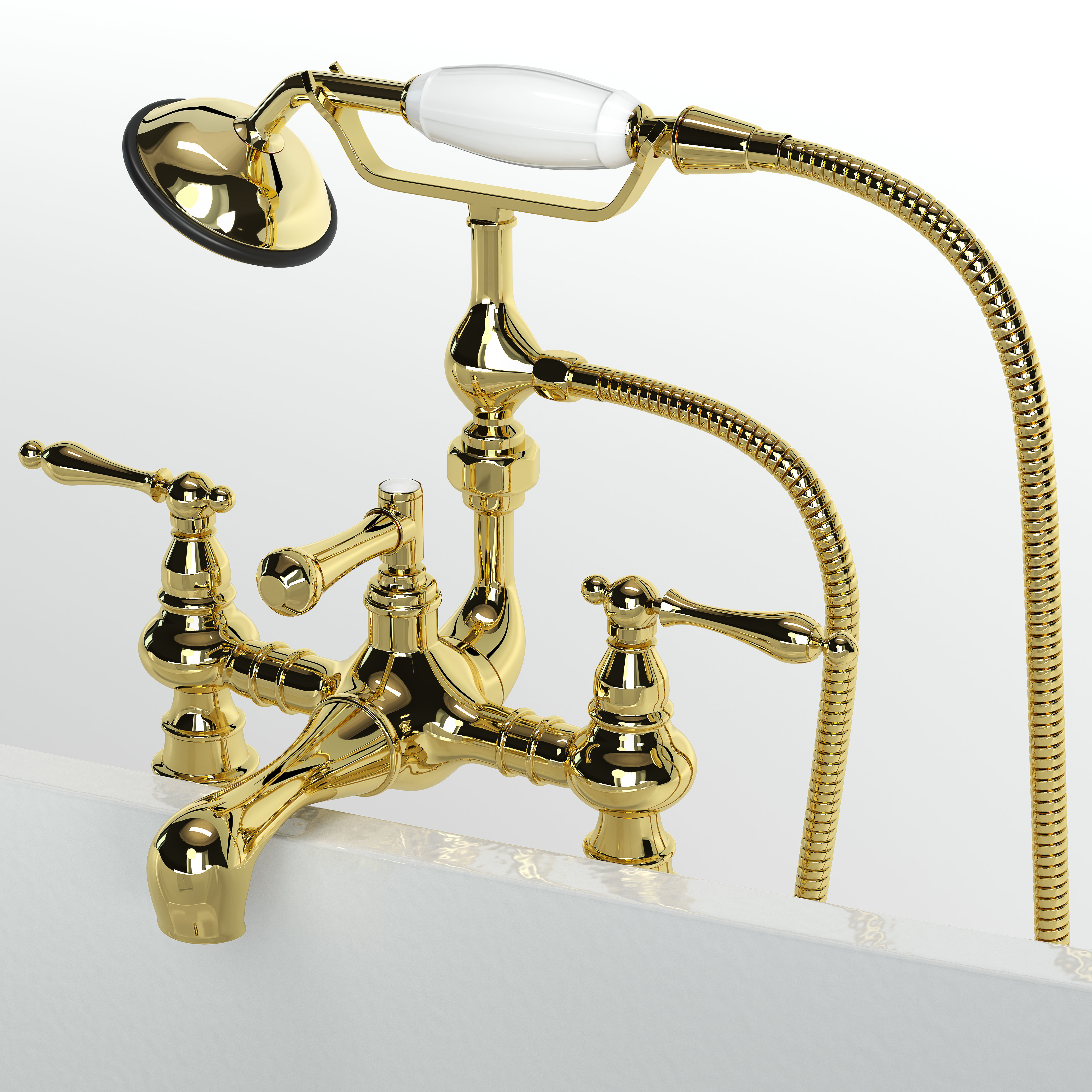 Bathtube with Shower 02 3D model_7