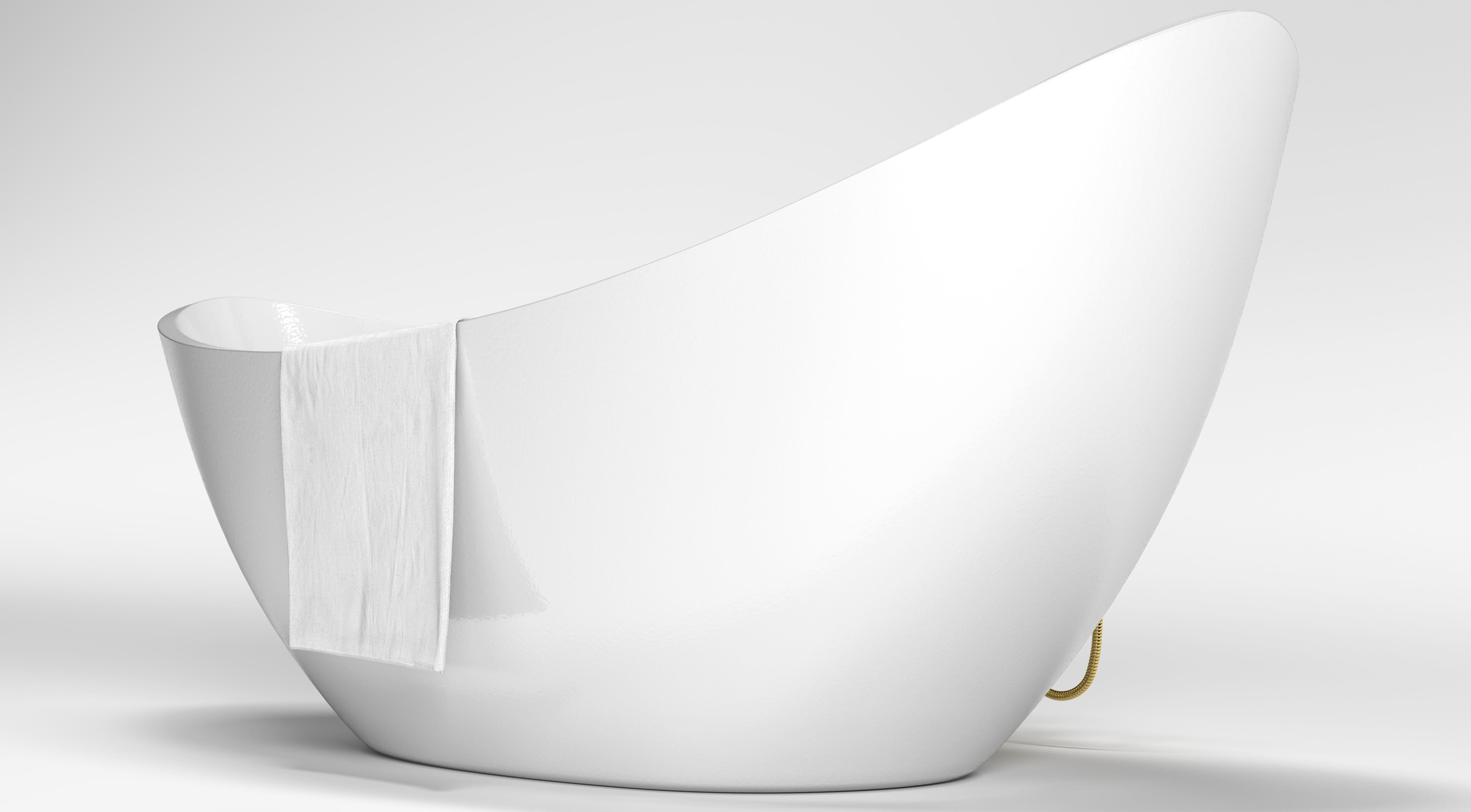 Bathtube with Shower 02 3D model_9