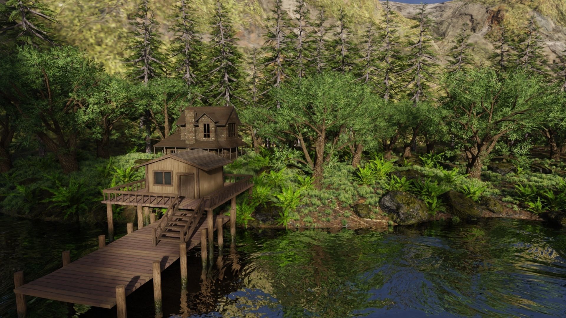 Jungle Scene 3D model_2