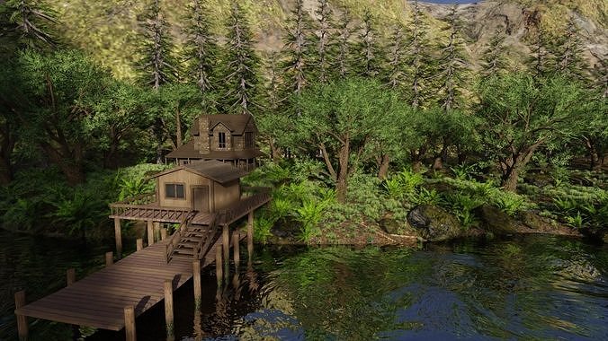 Jungle Scene 3D model 3