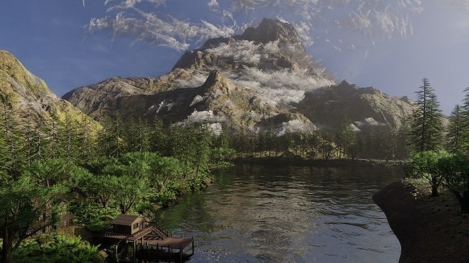 Jungle Scene 3D model 6
