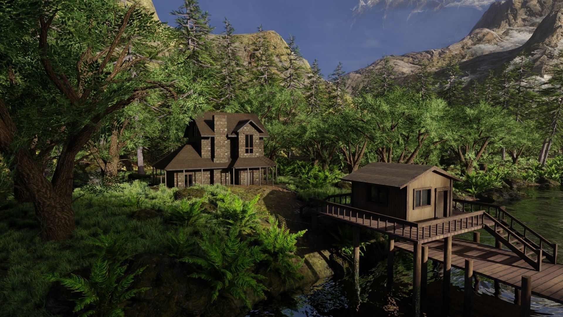 Jungle Scene 3D model_1