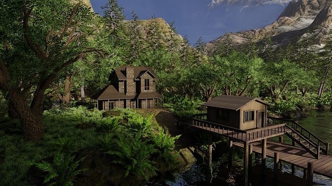 Jungle Scene 3D model 2