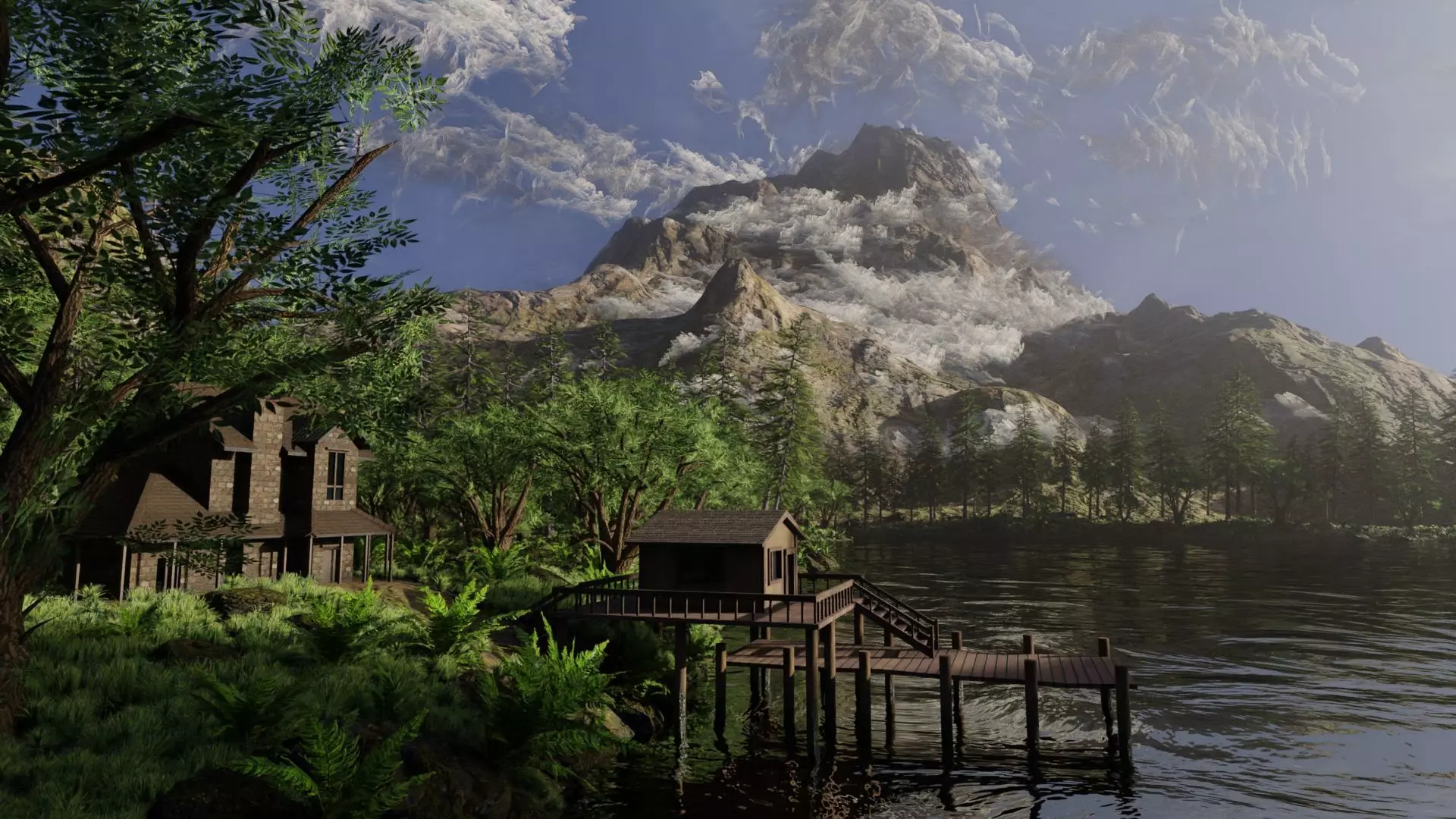 Jungle Scene 3D model_0