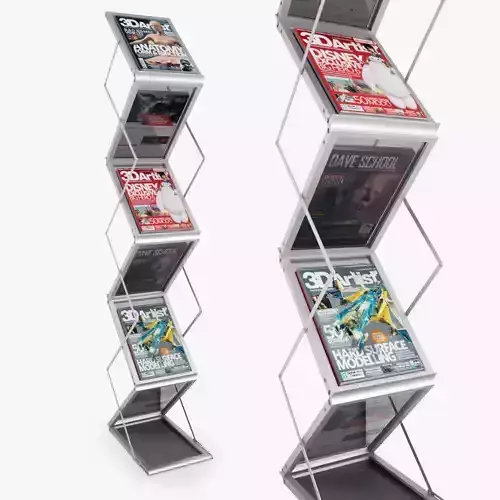 Folding Brochure Stand 3D model