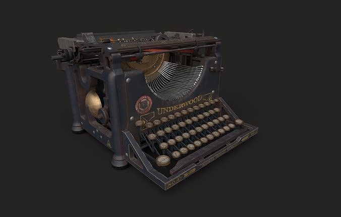 Antique Typewriter 3D Modeling and Texturing 3D model