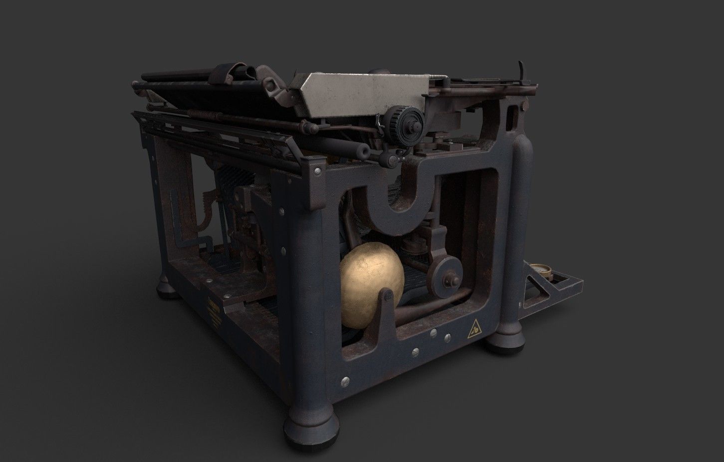 Antique Typewriter 3D Modeling and Texturing 3D model_7