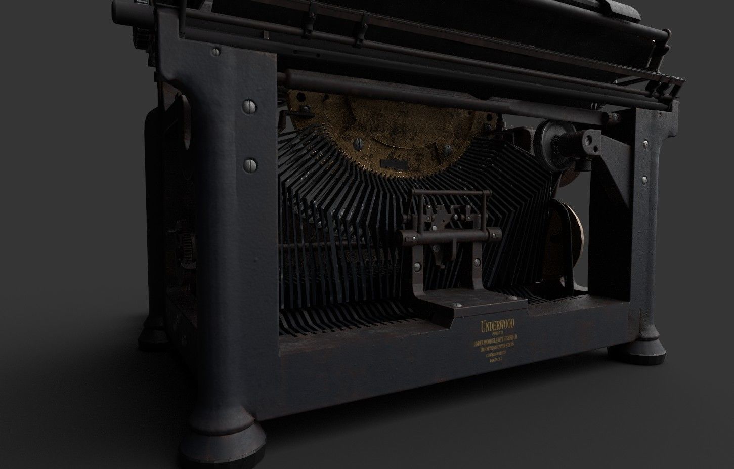 Antique Typewriter 3D Modeling and Texturing 3D model_11