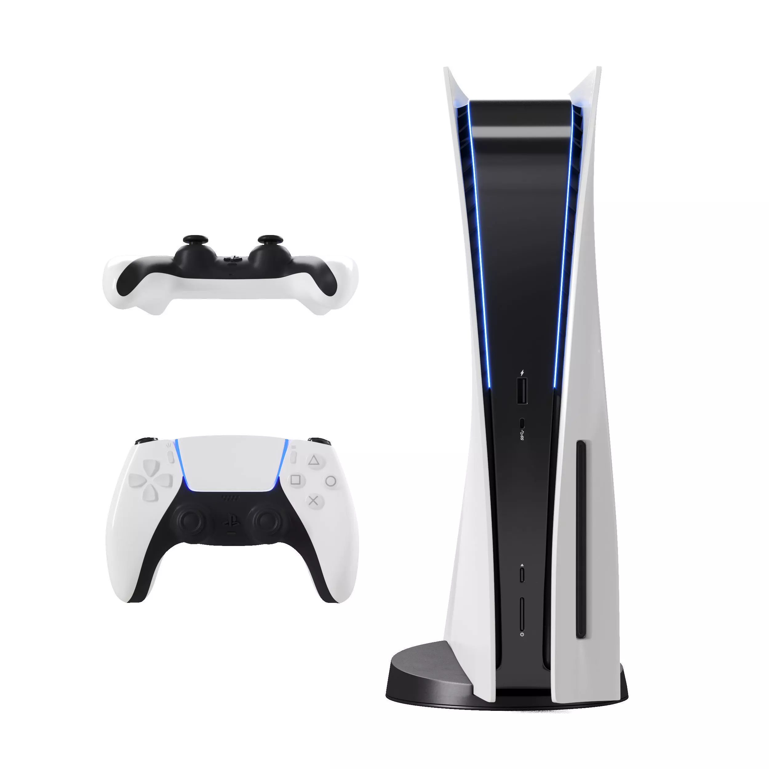 Sony Playstation 5 Low-poly 3D model_0