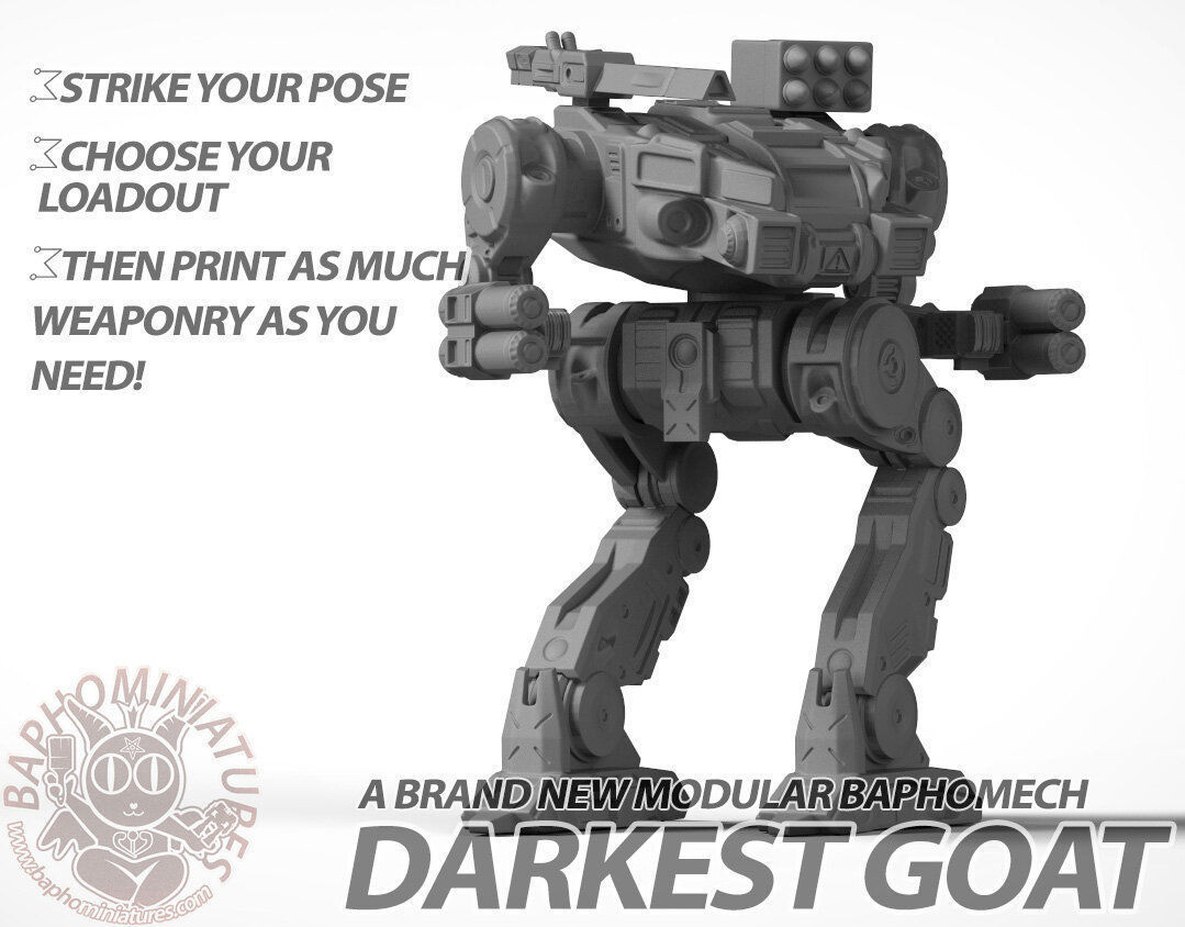 Mech- Darkest Goat Primary 3D print model_2