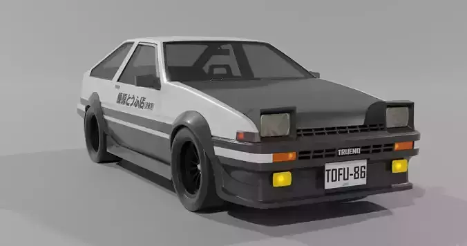 Toyota AE86 Trueno 3dmodeling 3D model
