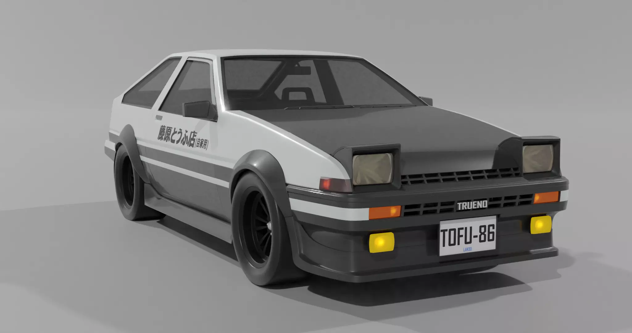 Toyota AE86 Trueno 3dmodeling 3D model_0