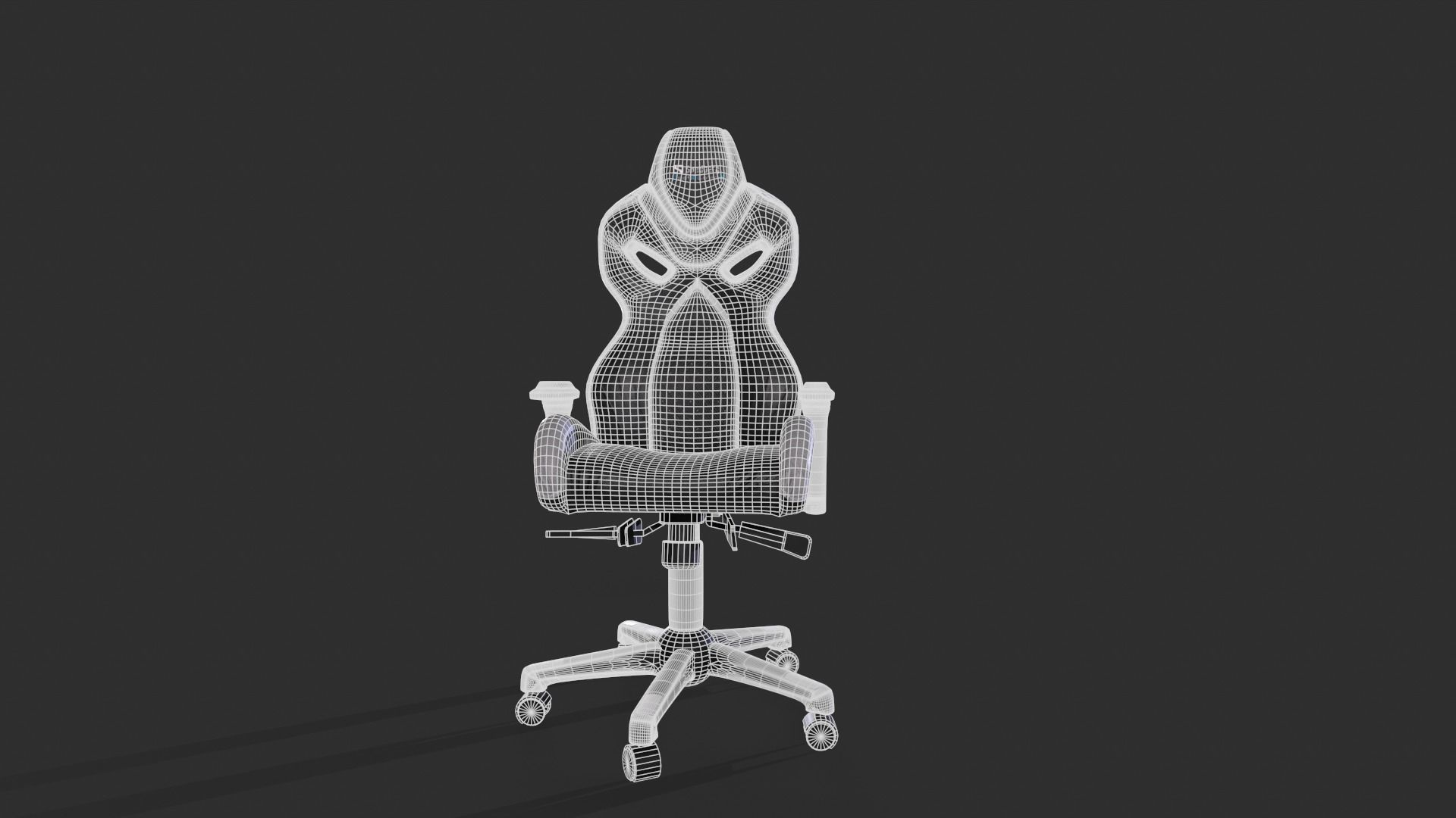 Gaming Chair 3D modeling and Texturing Low-poly 3D model_10