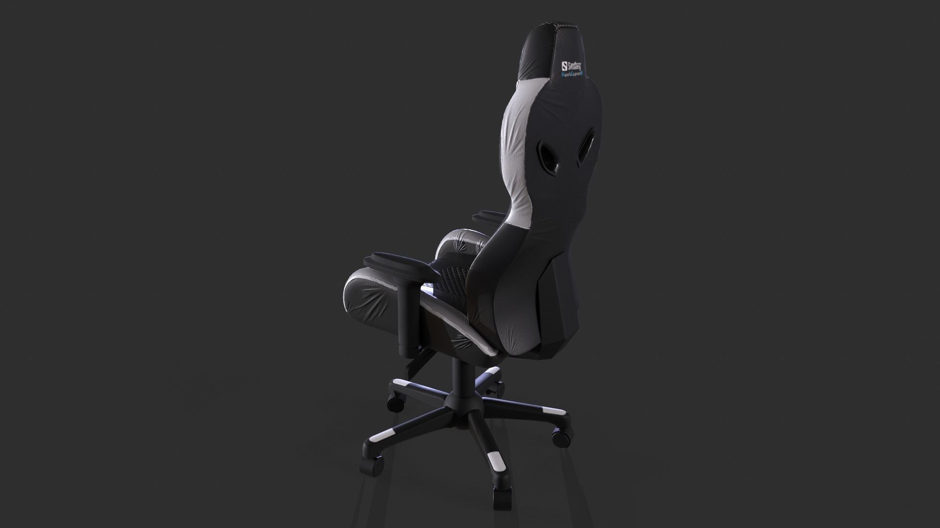 Gaming Chair 3D modeling and Texturing Low-poly 3D model_7