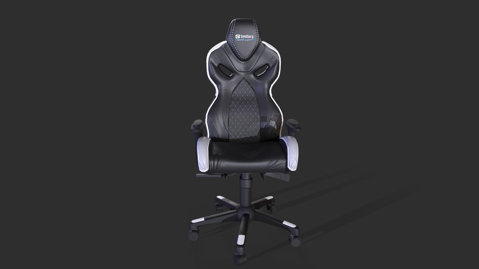 Gaming Chair 3D modeling and Texturing Low-poly 3D model_4