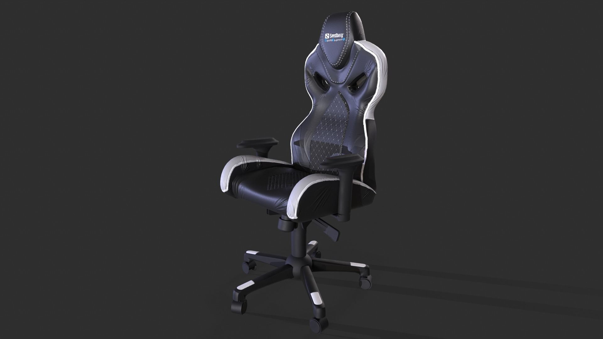 Gaming Chair 3D modeling and Texturing Low-poly 3D model_8