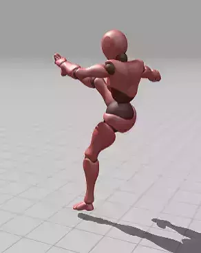 kick animated rig Kung Fu kick rig