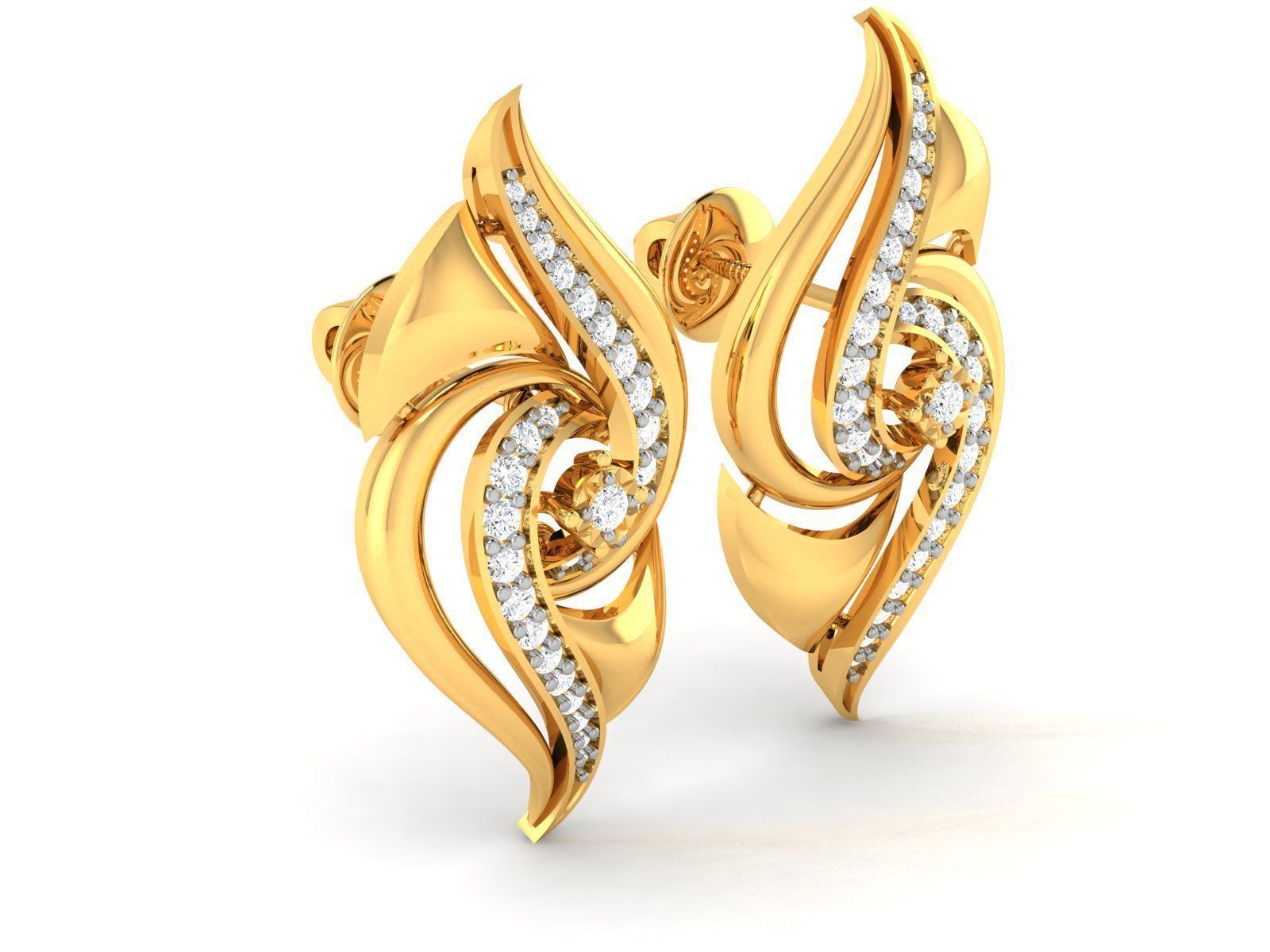 Women pendant-earrings set 3dm render detail 3D print model_8