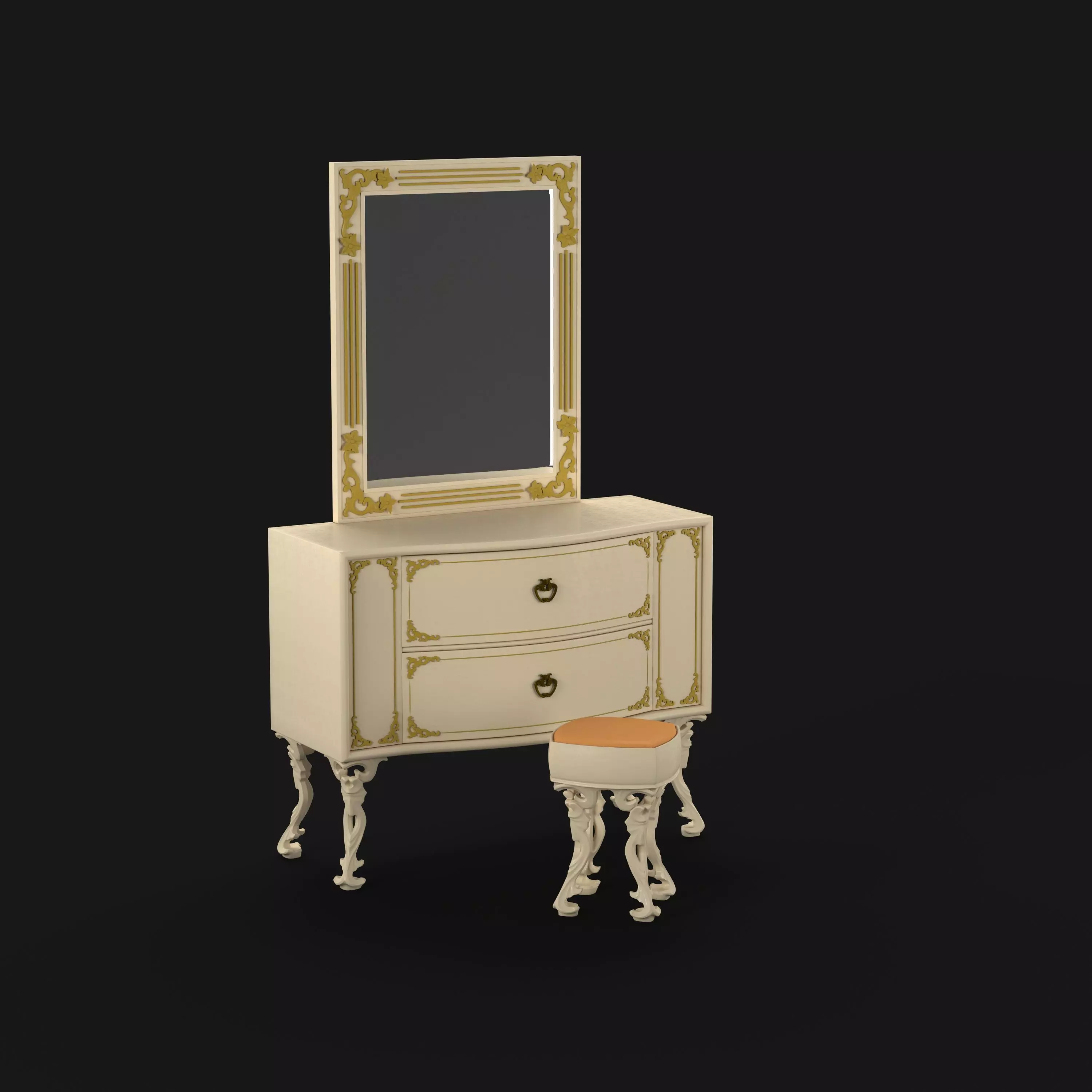 Makeup table Free 3D model_0