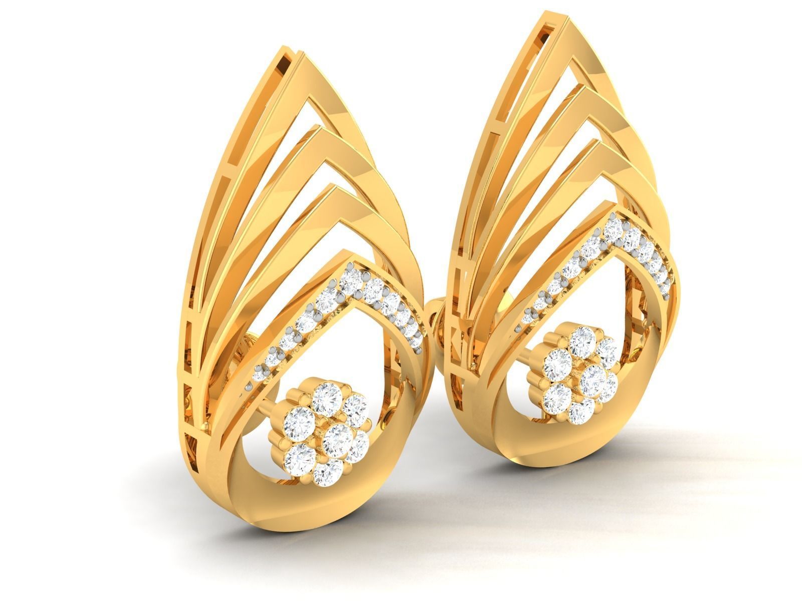 Women pendant-earrings set 3dm render detail 3D print model_9