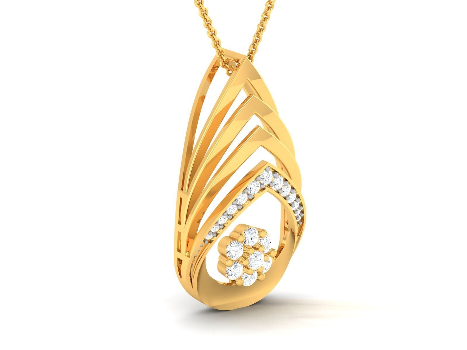 Women pendant-earrings set 3dm render detail 3D print model_3