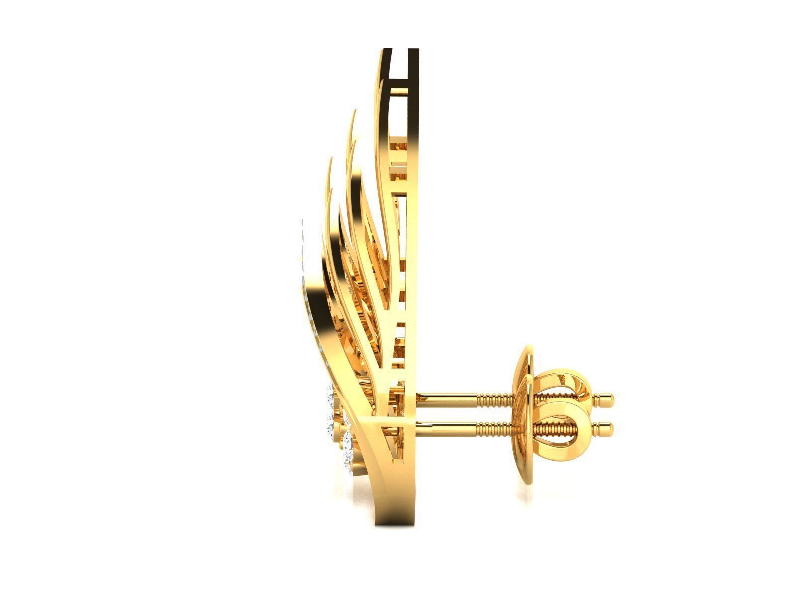 Women pendant-earrings set 3dm render detail 3D print model_12