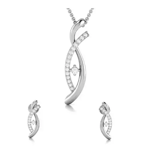 Women pendant-earrings set 3dm render detail 3D print model