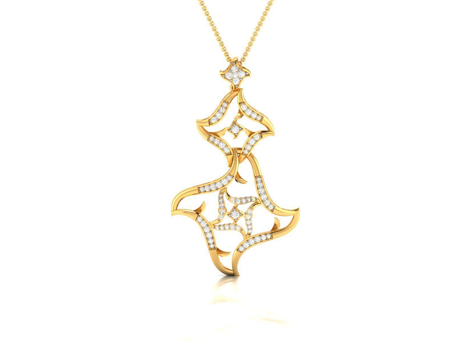 Women pendant-earrings set 3dm render detail 3D print model_1