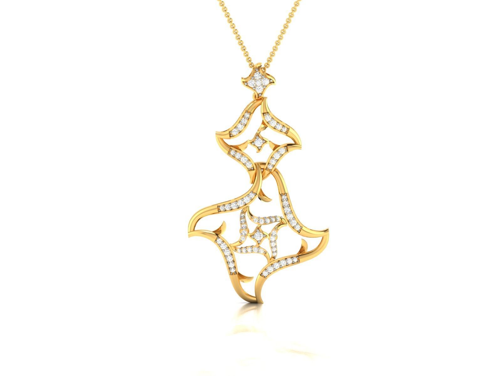 Women pendant-earrings set 3dm render detail 3D print model_4