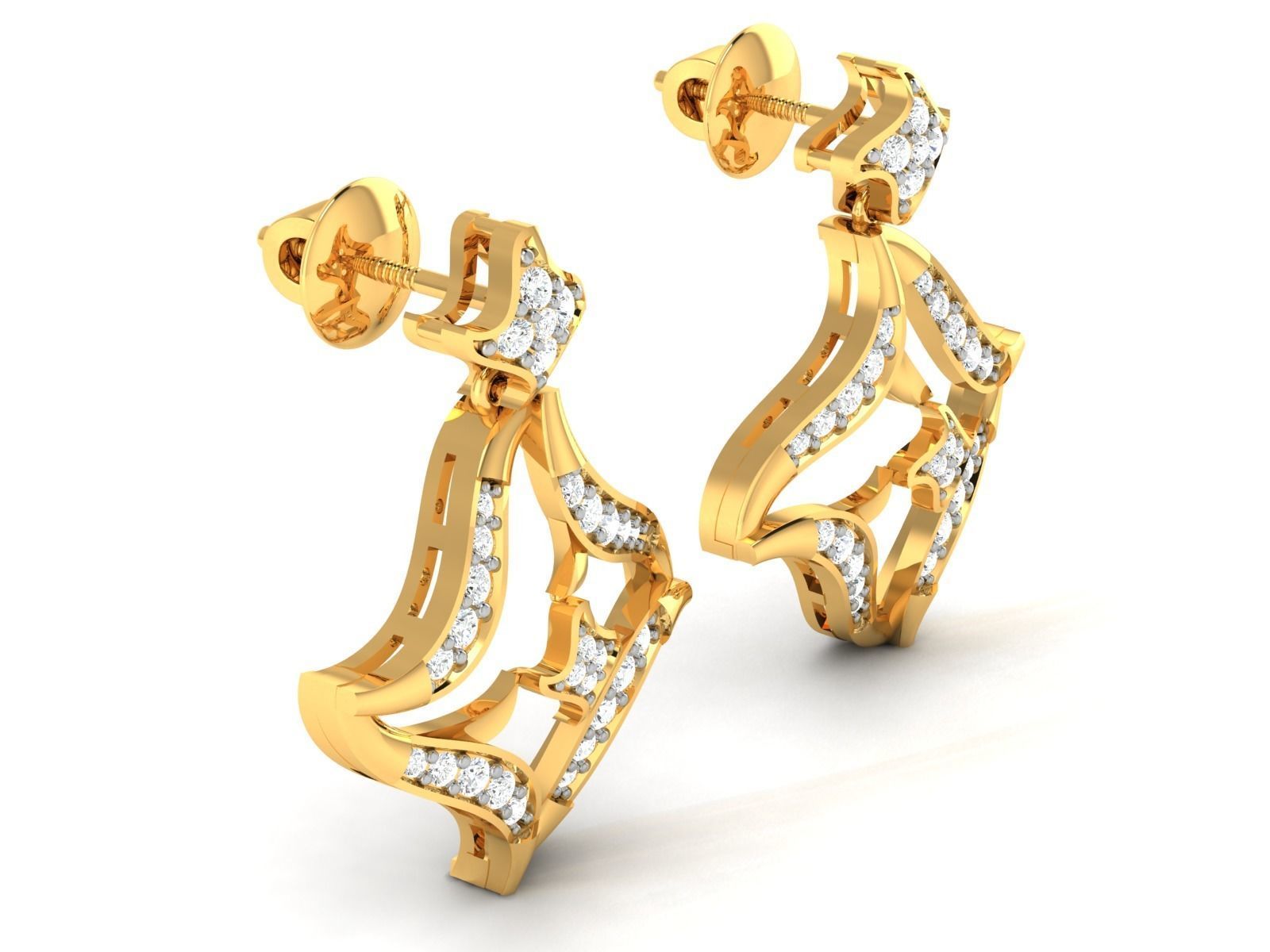 Women pendant-earrings set 3dm render detail 3D print model_9