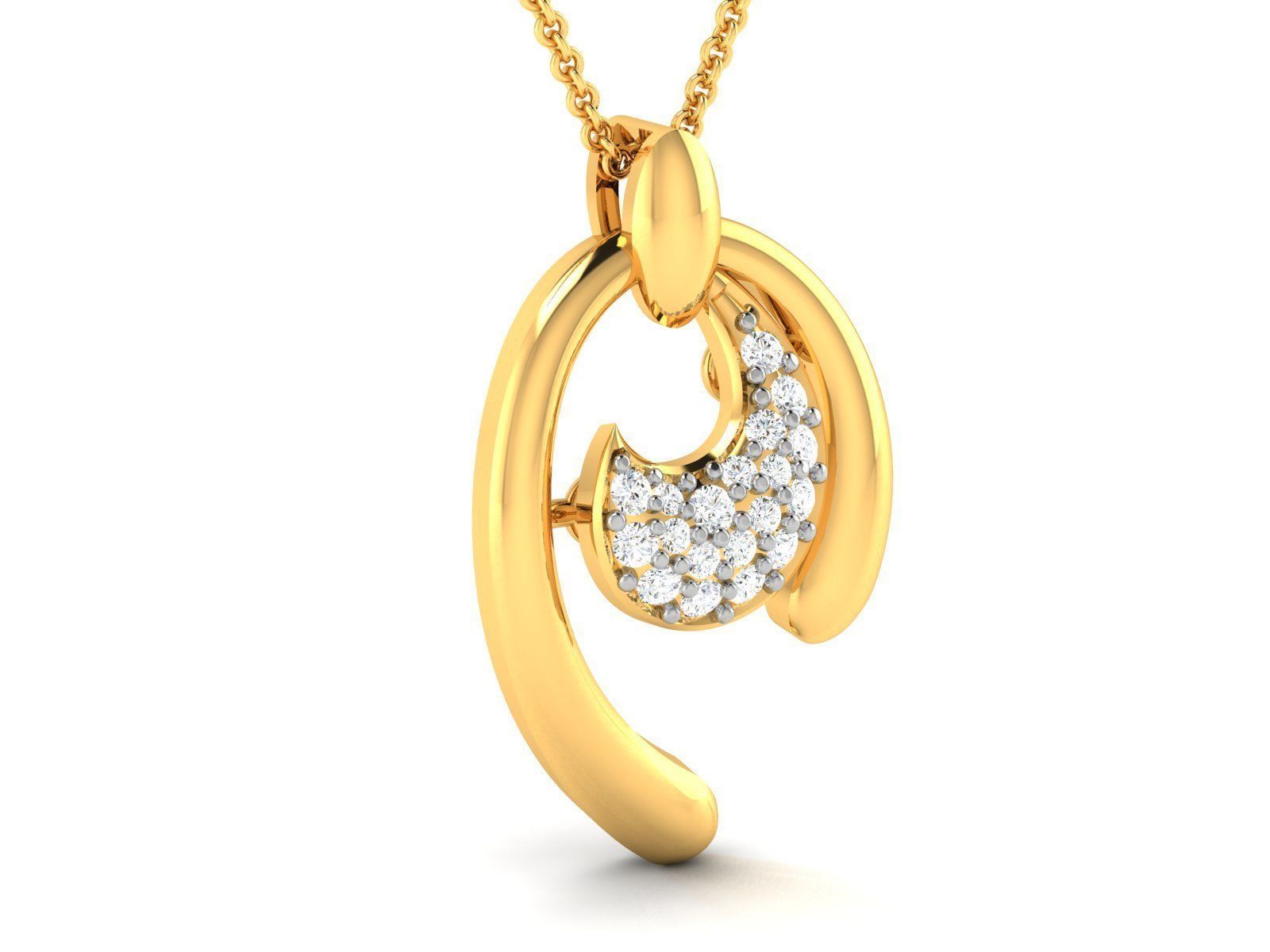 Women pendant-earrings set 3dm render detail 3D print model_2